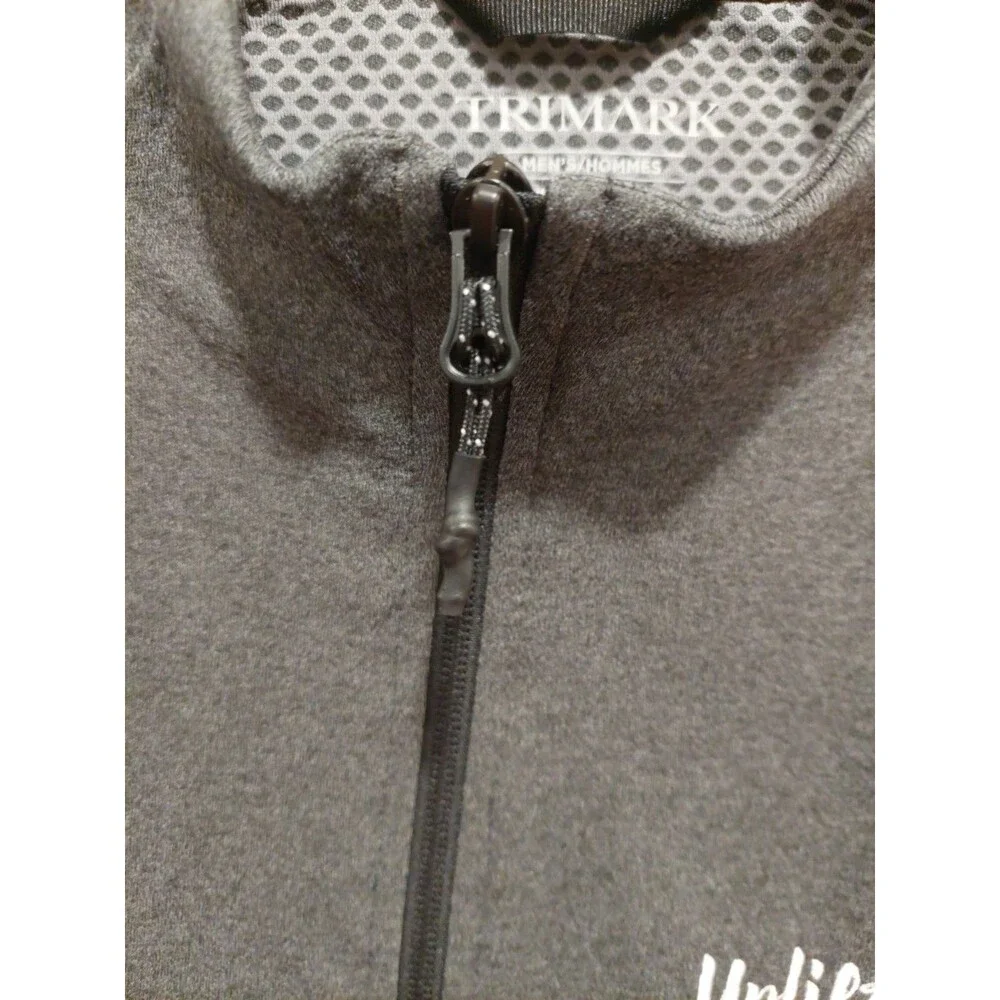 Delta Airline Promo Uplift Logo Employee Full Zip Reflective Strips Gray Jacket